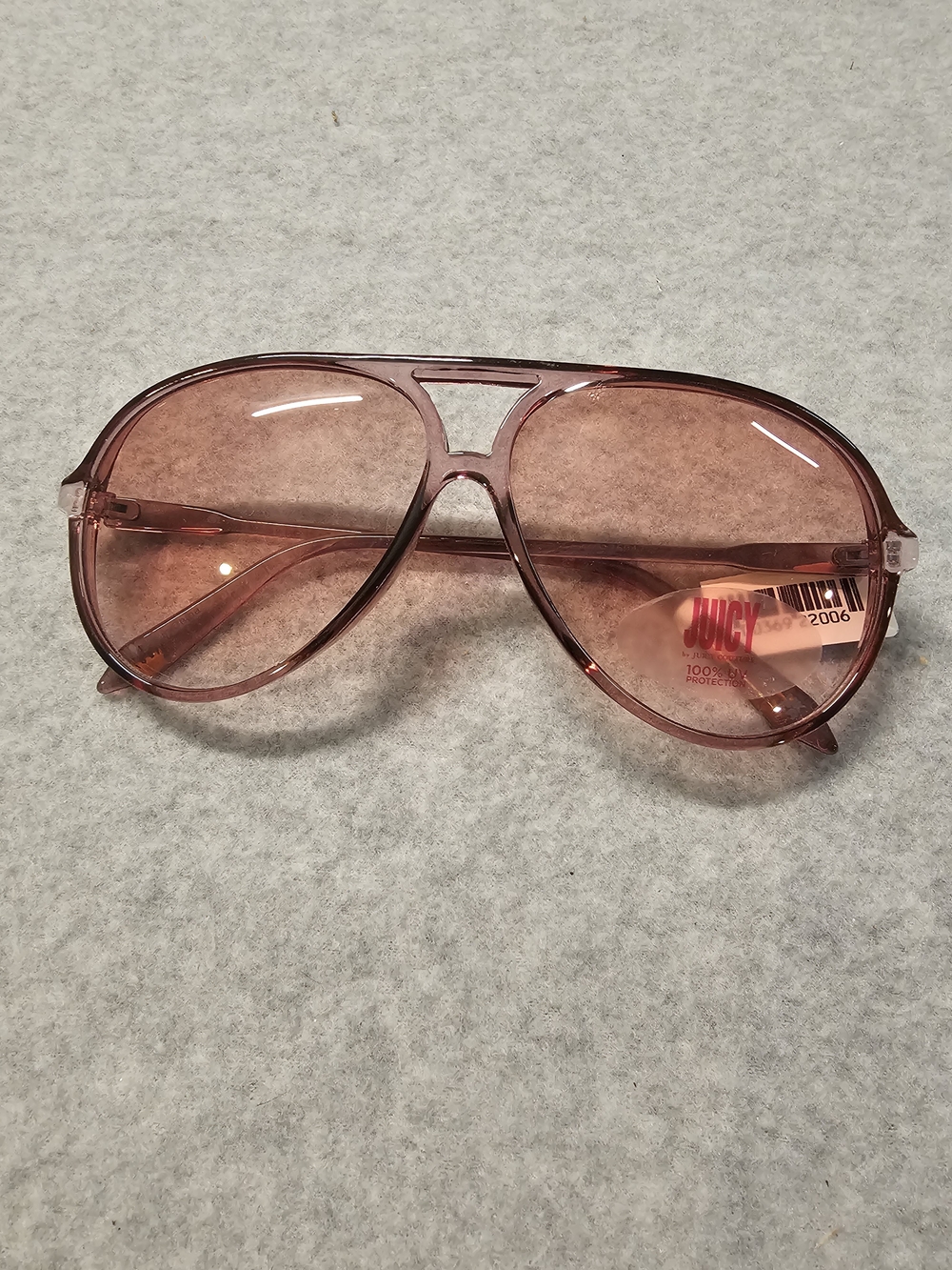 Juicy Couture Translucent Rose Aviator Sunglasses